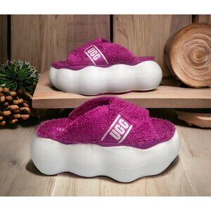 UGG Sugarcloud Slide Dragon Fruit Platform Women's Sandals Size 9